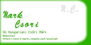 mark csori business card